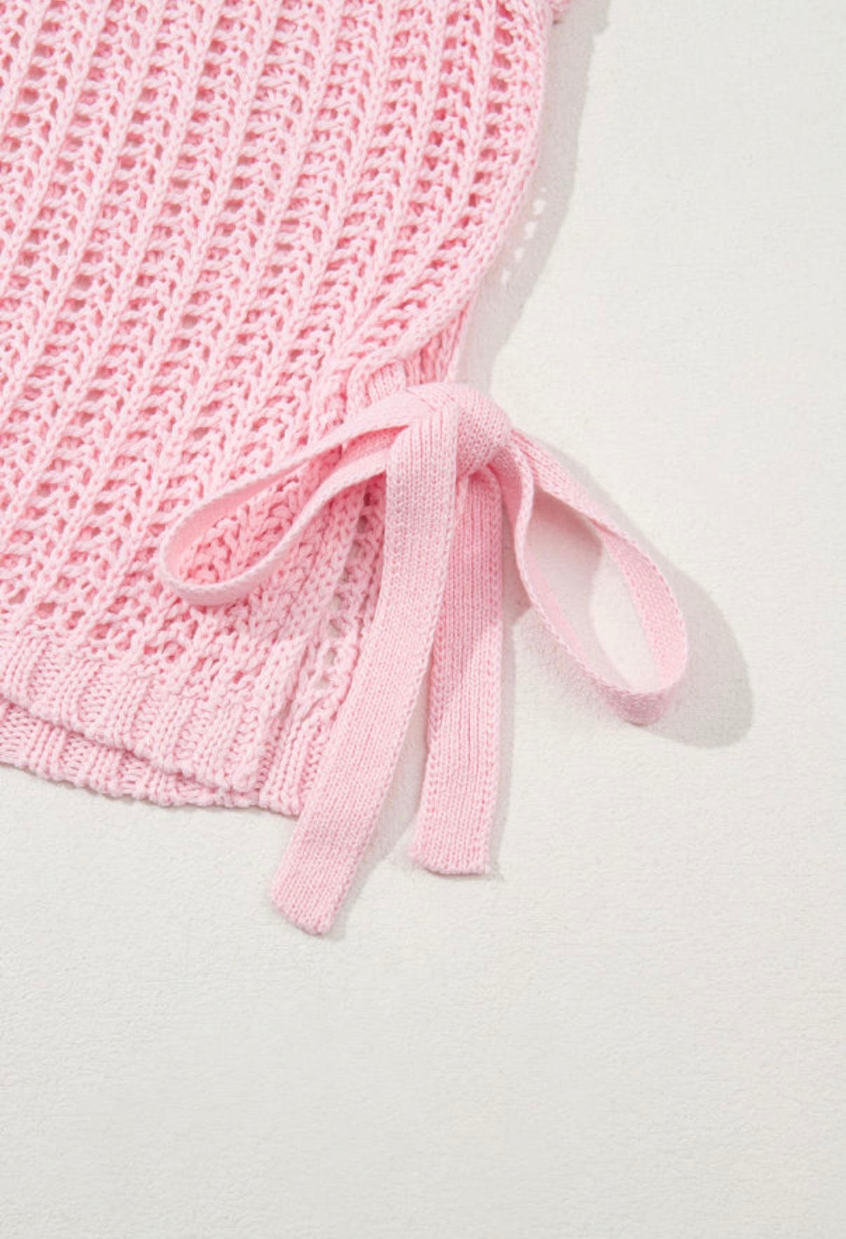 COASTAL CHARM SIDE TIE SWEATER