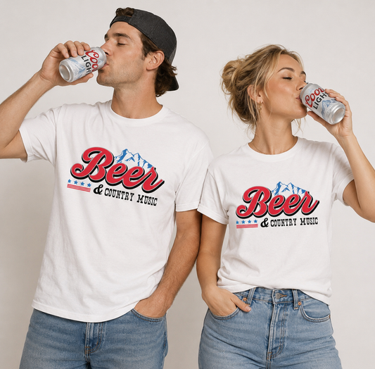 BEER & COUNTRY MUSIC TEE