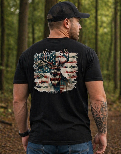 PATRIOTIC BUCK TEE