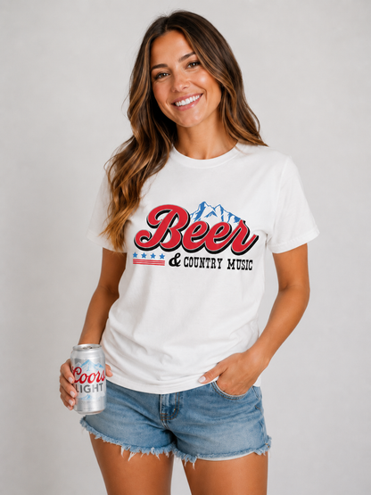 BEER & COUNTRY MUSIC TEE