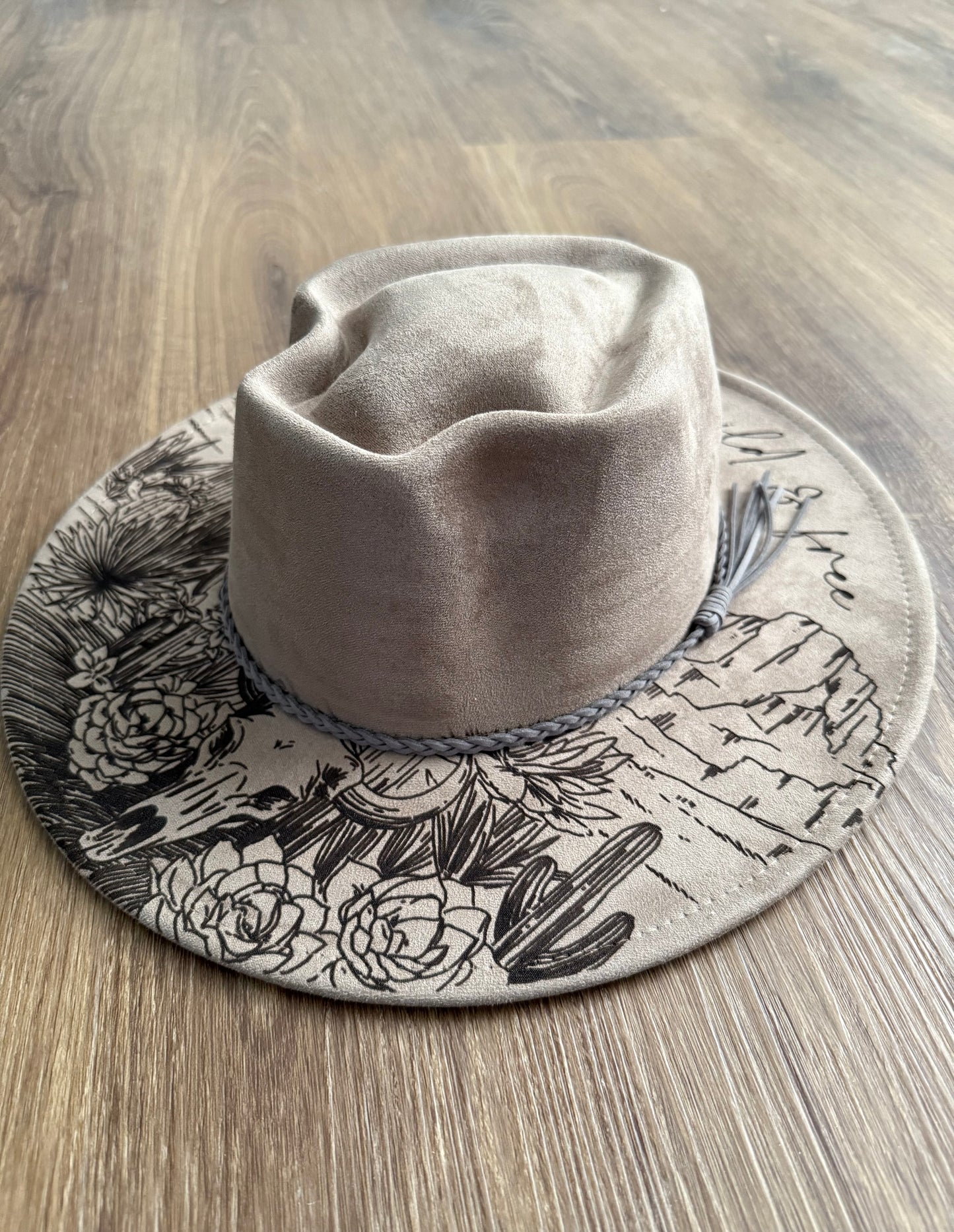 HAND BURNED WILD & FREE HAT