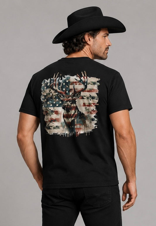 PATRIOTIC BUCK TEE