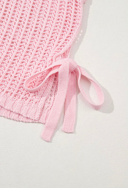 COASTAL CHARM SIDE TIE SWEATER